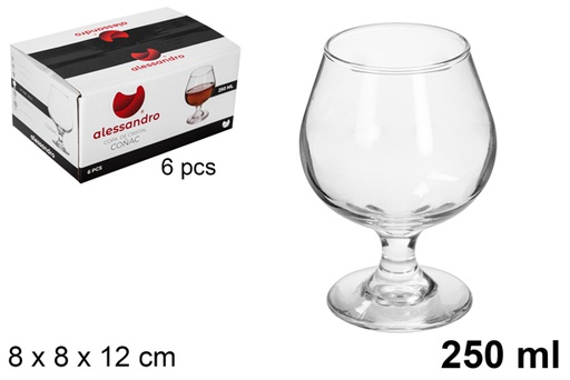 SET 6 COPA COÑAC ALESSANDRO  250ML 908200