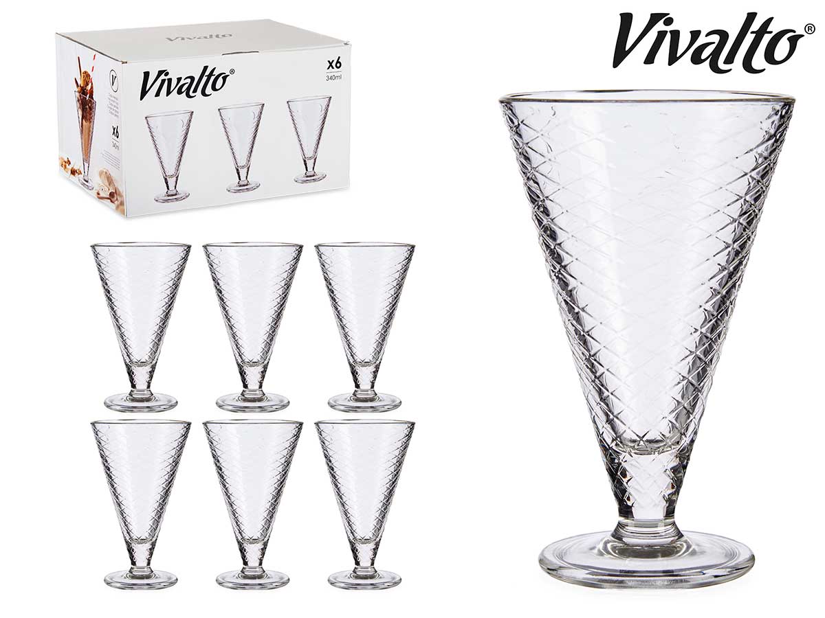 SET 6 COPA HELADO ALTA  340ML 908400