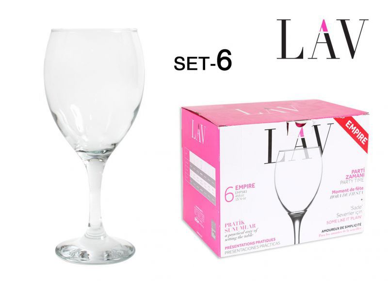 SET 6 COPA VINO EMPIRE 455CC 9084500