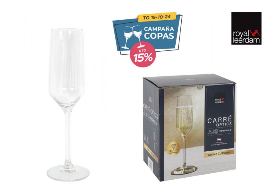 SET 6 COPAS CHAMPAGNE 22.5CL CARRE OPT 910200