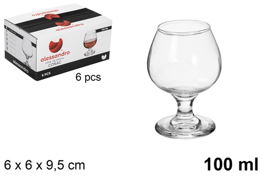 SET 6 COPAS COÑAC 100ML ALESSANDRO 9062500