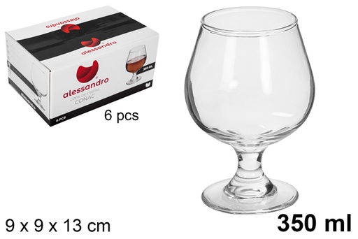 SET 6 COPAS COÑAC ALESANDRO 350ML 908400