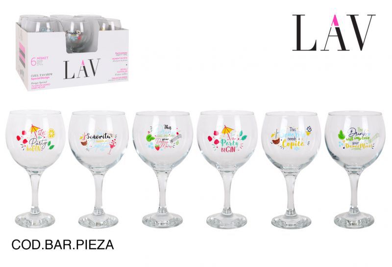 SET 6 COPAS COMBINADO FIESTA 645CC 913000