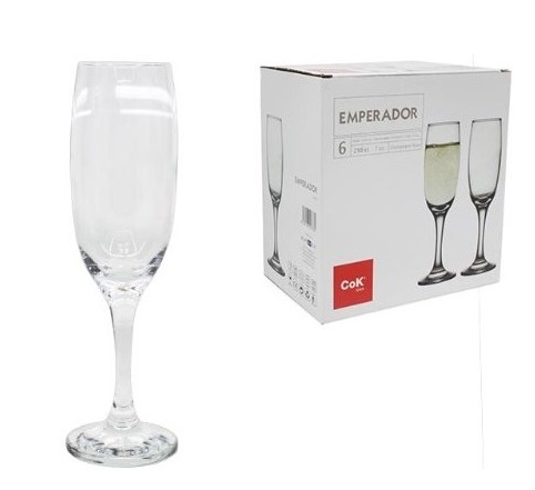 SET 6 COPAS EMPERADOR FLUTE 21.5CL 9058500