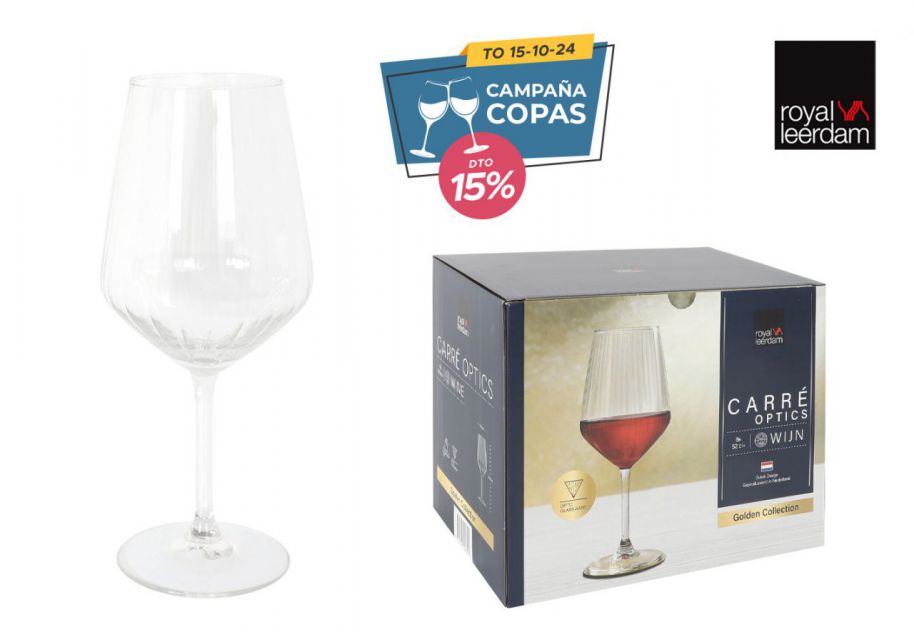 SET 6 COPAS VINO 52CL CARRE OPTICS 910200