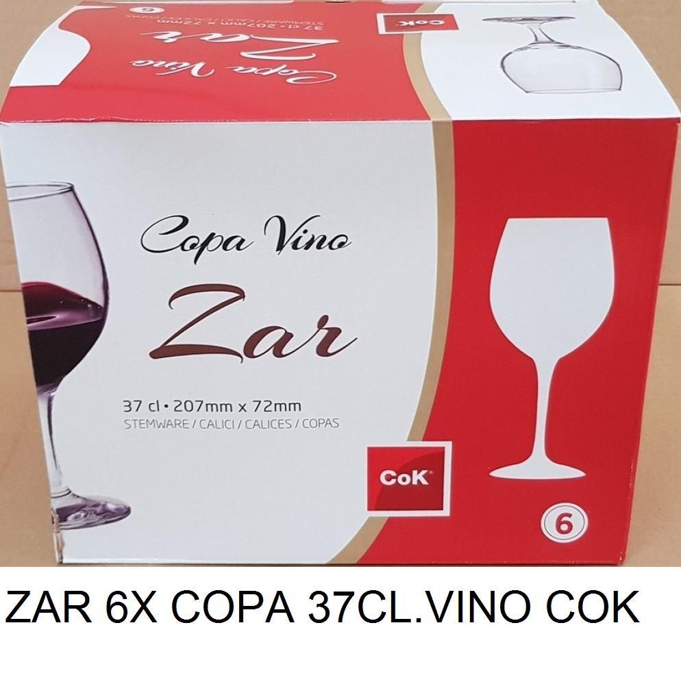SET 6 COPAS ZAR  VINO 37CL 90600