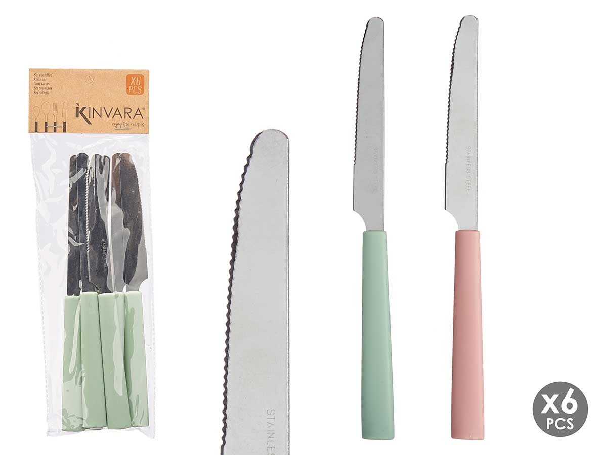 SET 6 CUCHILLOS MENTA/ROSAPALO 901500