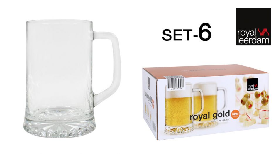SET 6 JARRA CERVEZA ROYAL 62CL 914900