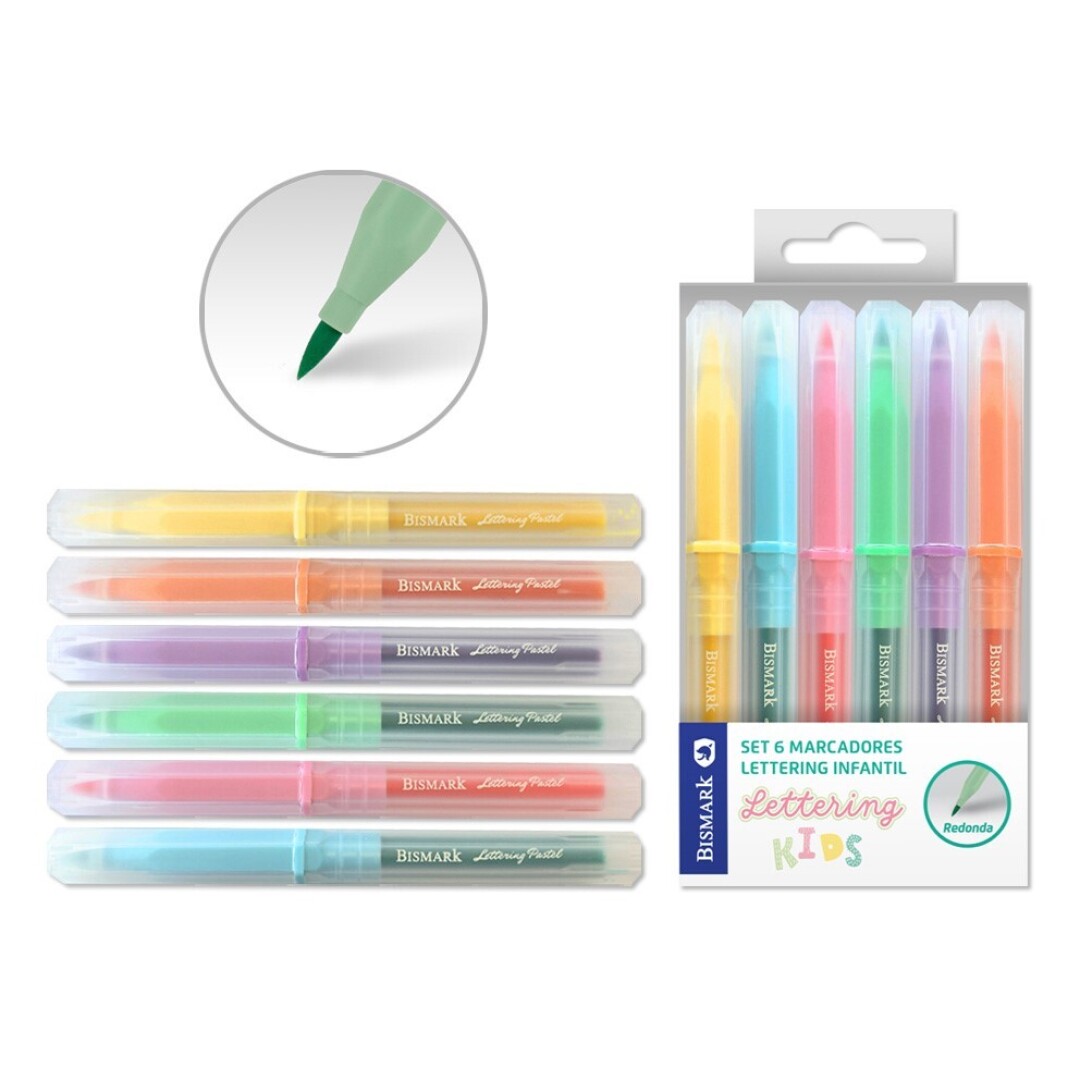 SET 6 MARCADORES LETTERUNG INF. PASTEL 9020000