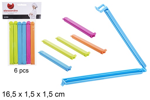 SET 6 PINZAS CIERRABOLSAS 16,05CM 900800