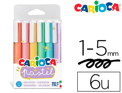 SET 6 SUBRAYADORES PASTEL 903500