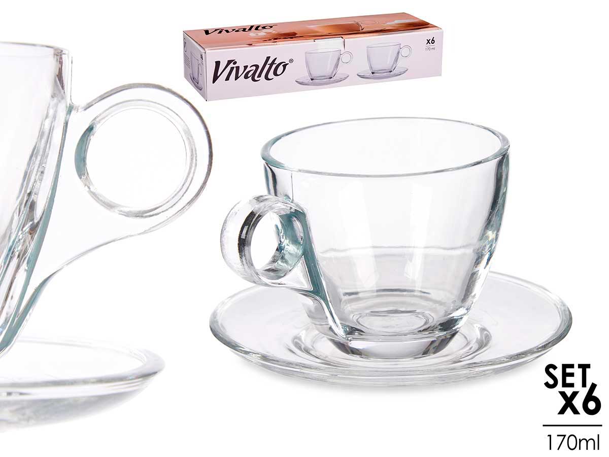 SET 6 TAZAS CAFE C/P 170ML 9085500