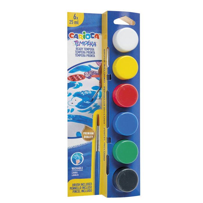 SET 6 TEMPERA POTS 25ML 902100
