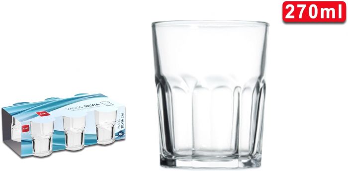 SET 6 VASO AGUA SILVIA 27 CL  901900