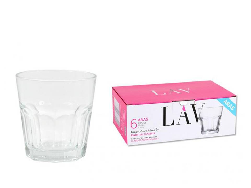 SET 6 VASO ARAS 200CC 904800