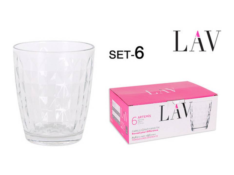 SET 6 VASO ARTEMIS 340CC 904200