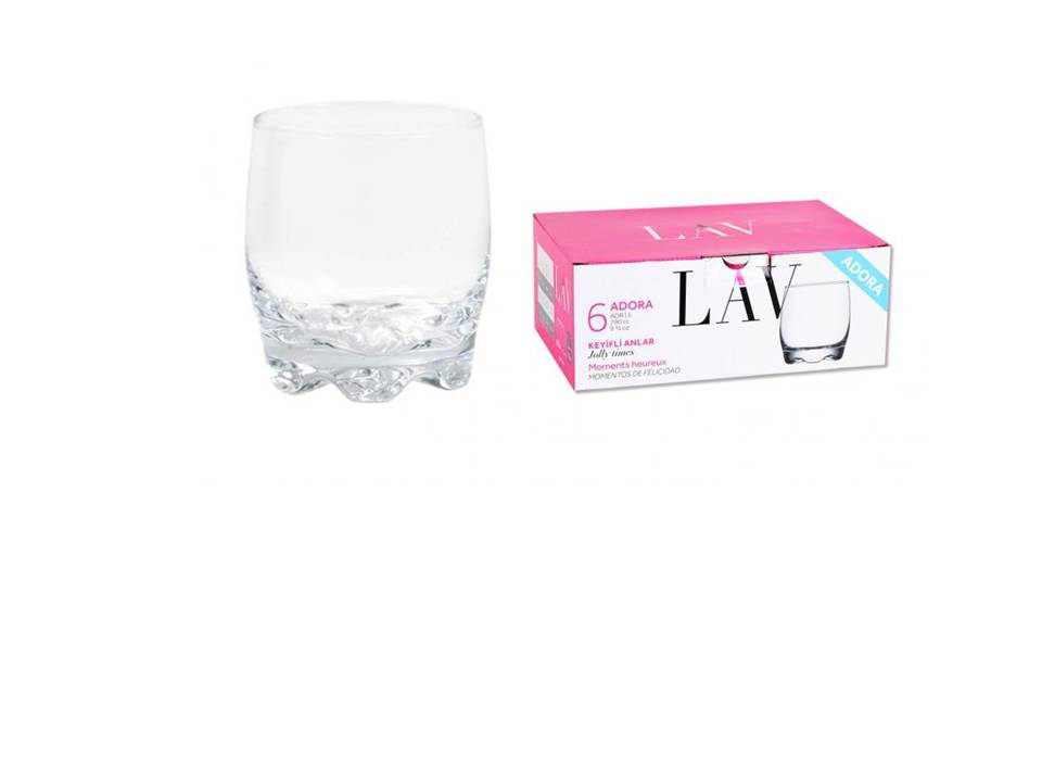 SET 6 VASOS ADORA AGUA 290CC 90515000