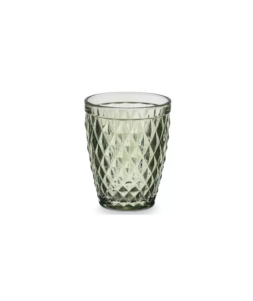 SET 6 VASOS DIAMANTE VERDE 250ML 9057500