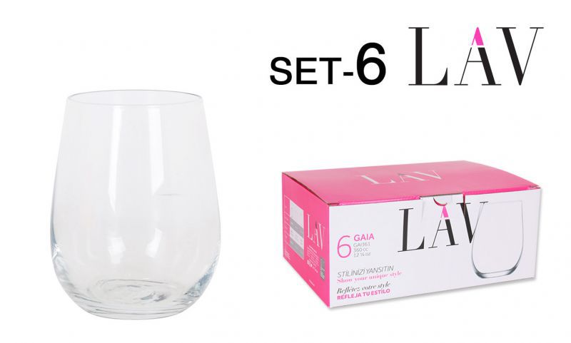 SET 6 VASOS GAIA 360CC 905400