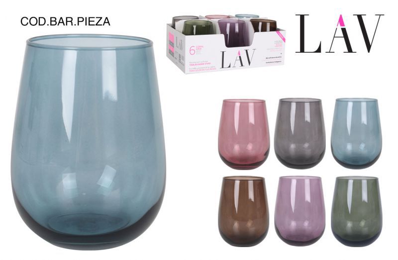 SET 6 VASOS GAIA 475CC COLOR 908300
