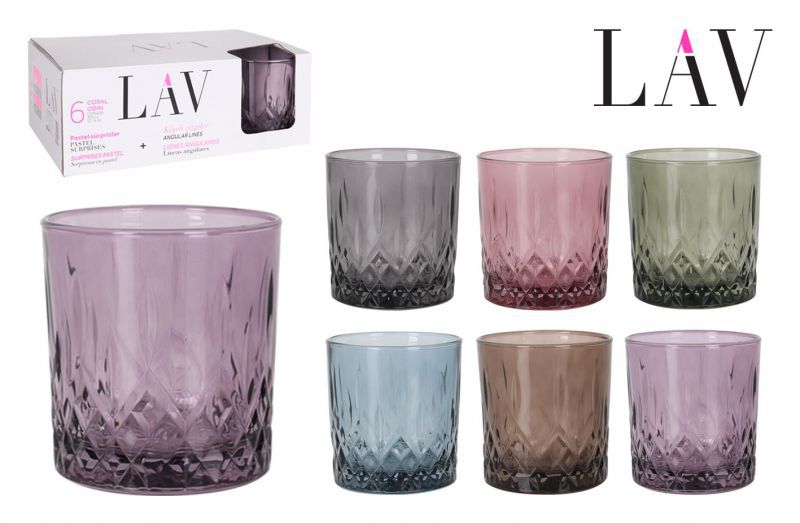 SET 6 VASOS PDIN 330CC COLOR 909000