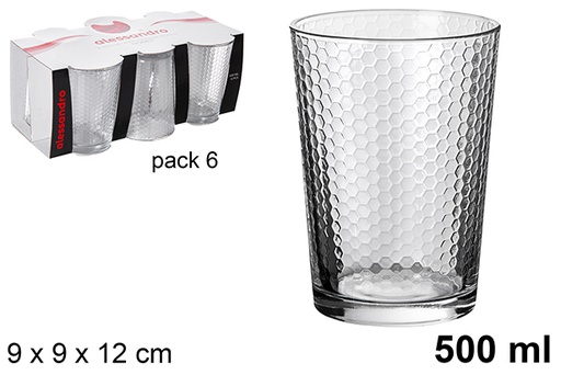 SET 6 VASOS SIDRA HONEY 500ML 9037500