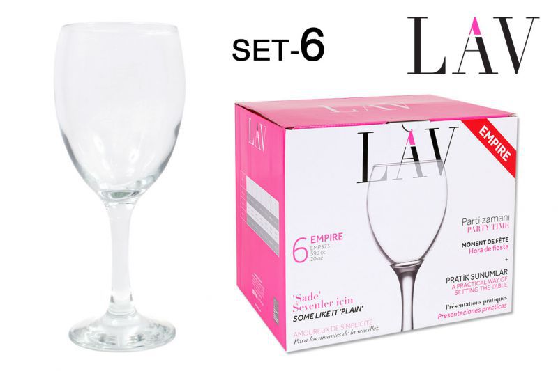 SET 6COPA GRAN VINO 590CC EMPIRE  9108500