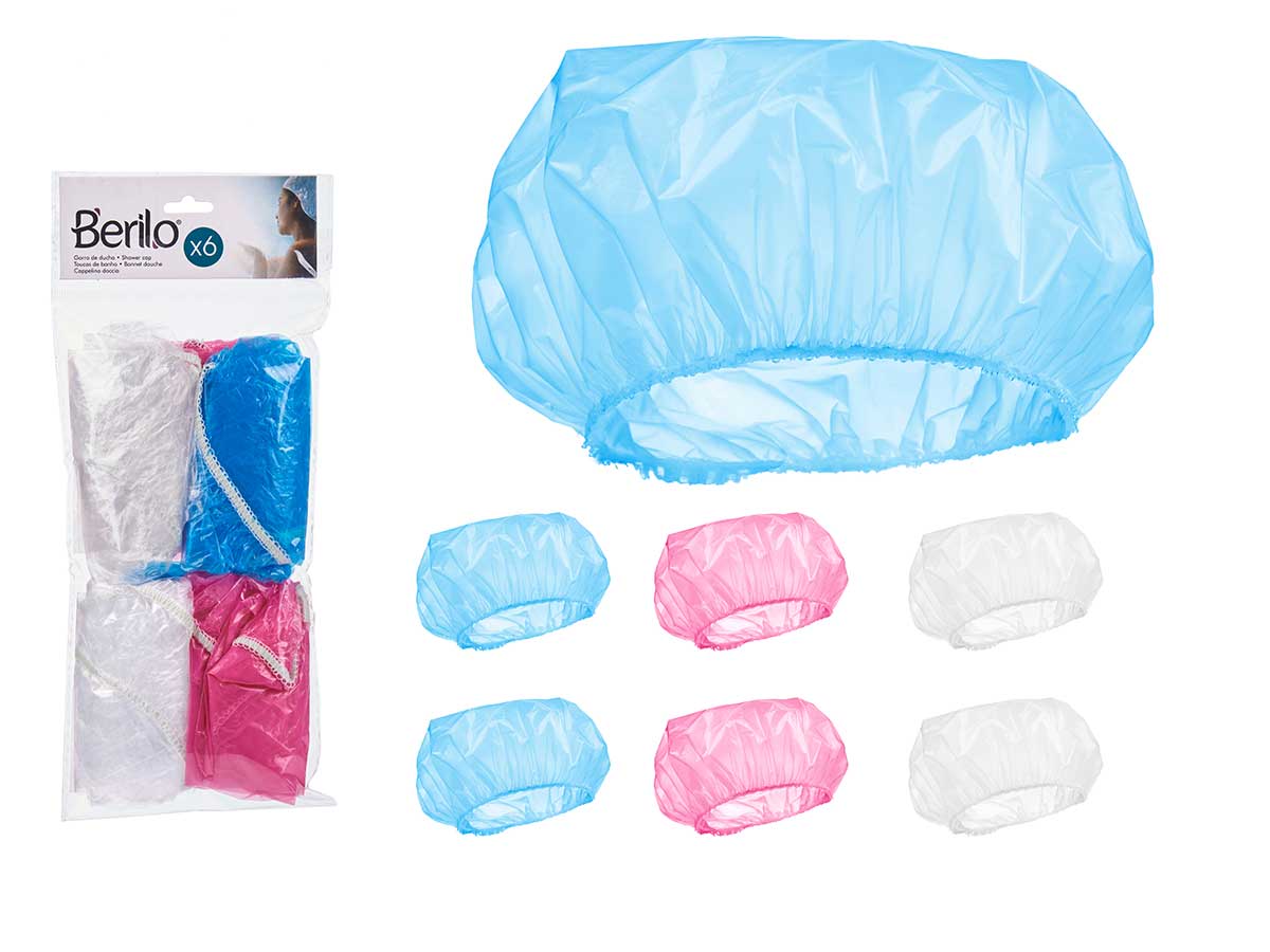 SET 6GORROS DUCHA COLORES 900500