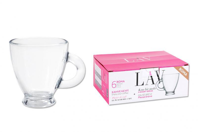 SET 6TAZA C/ASA ROMA 225CC 906300