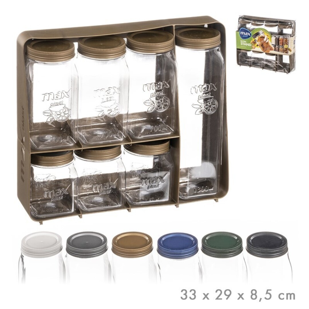 SET 7TARROS PLASTICO ESTANTE 9091500