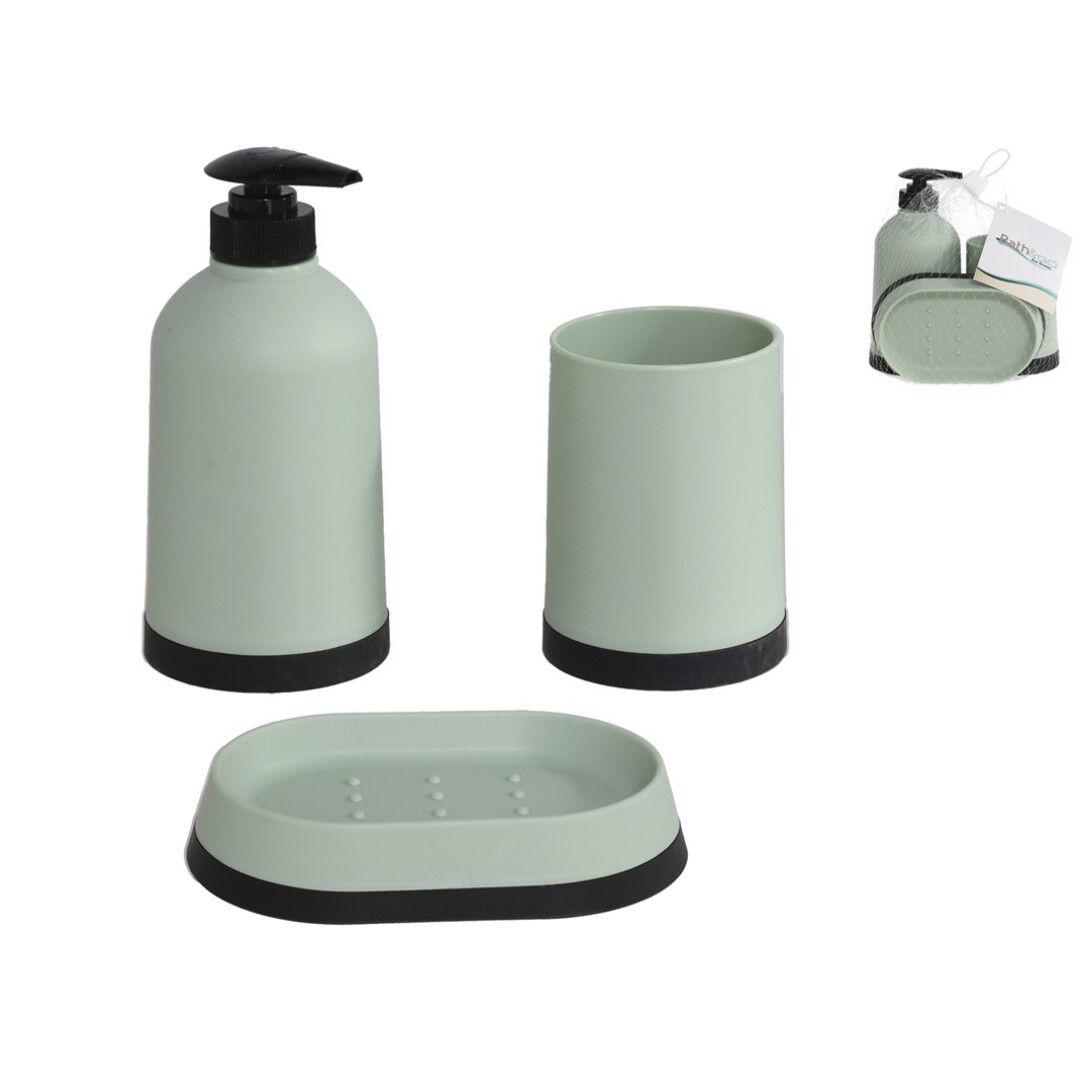 SET BAÑO VERDE 3PCS 90290