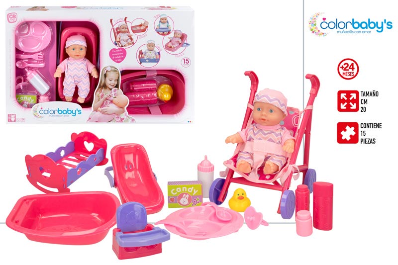 SET BEBE 20CM C/EQUIPAMIENTO 915500R