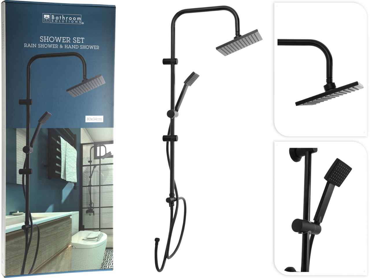 SET DE DUCHA NEGRO MATE 944100