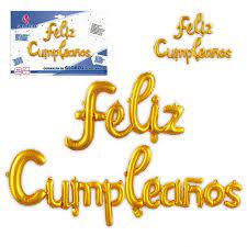 SET GLOBOS F.CUMPLE MINISC.ORO 901550