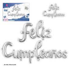 SET GLOBOS F.CUMPLE MINISC.PLATA 9015500