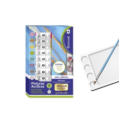 SET PINTURAS ACRILICA 8TUB METAL. 903800