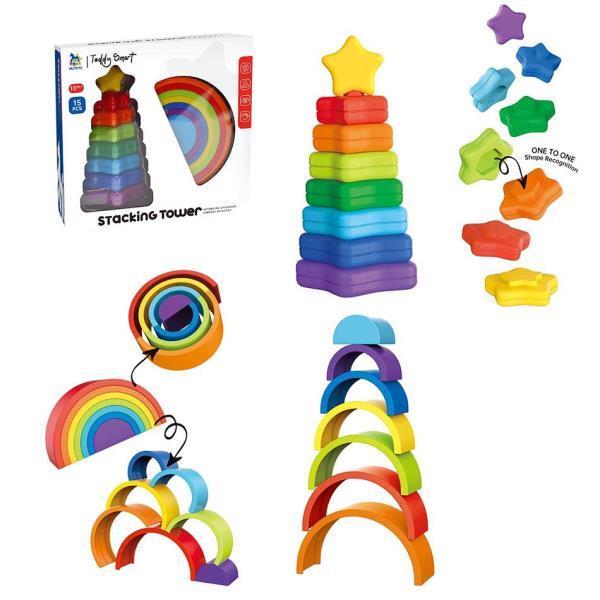 SET PIRAMIDES,ESTRELLA Y ARCOIRIS 2023-0619 9077500R