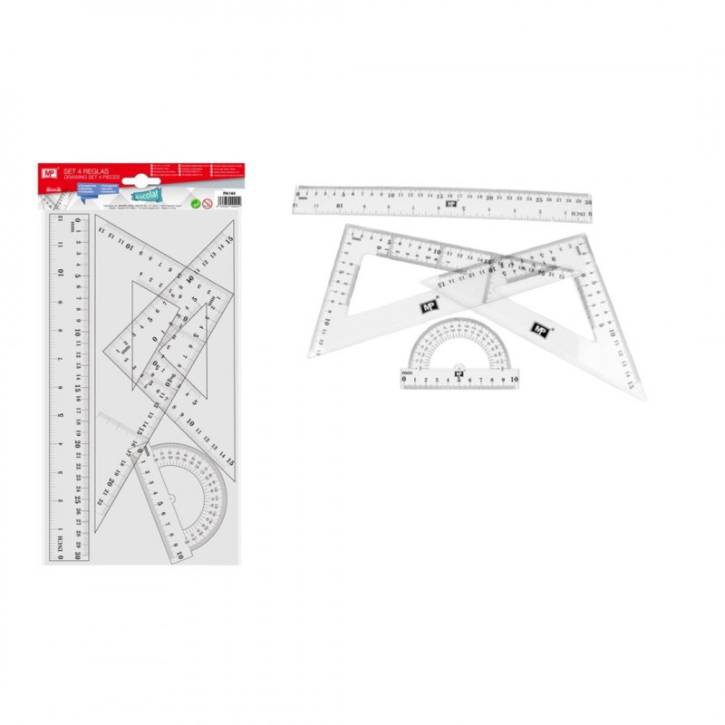 SET REGLAS DIBUJO 4PZS 30CM 9007500