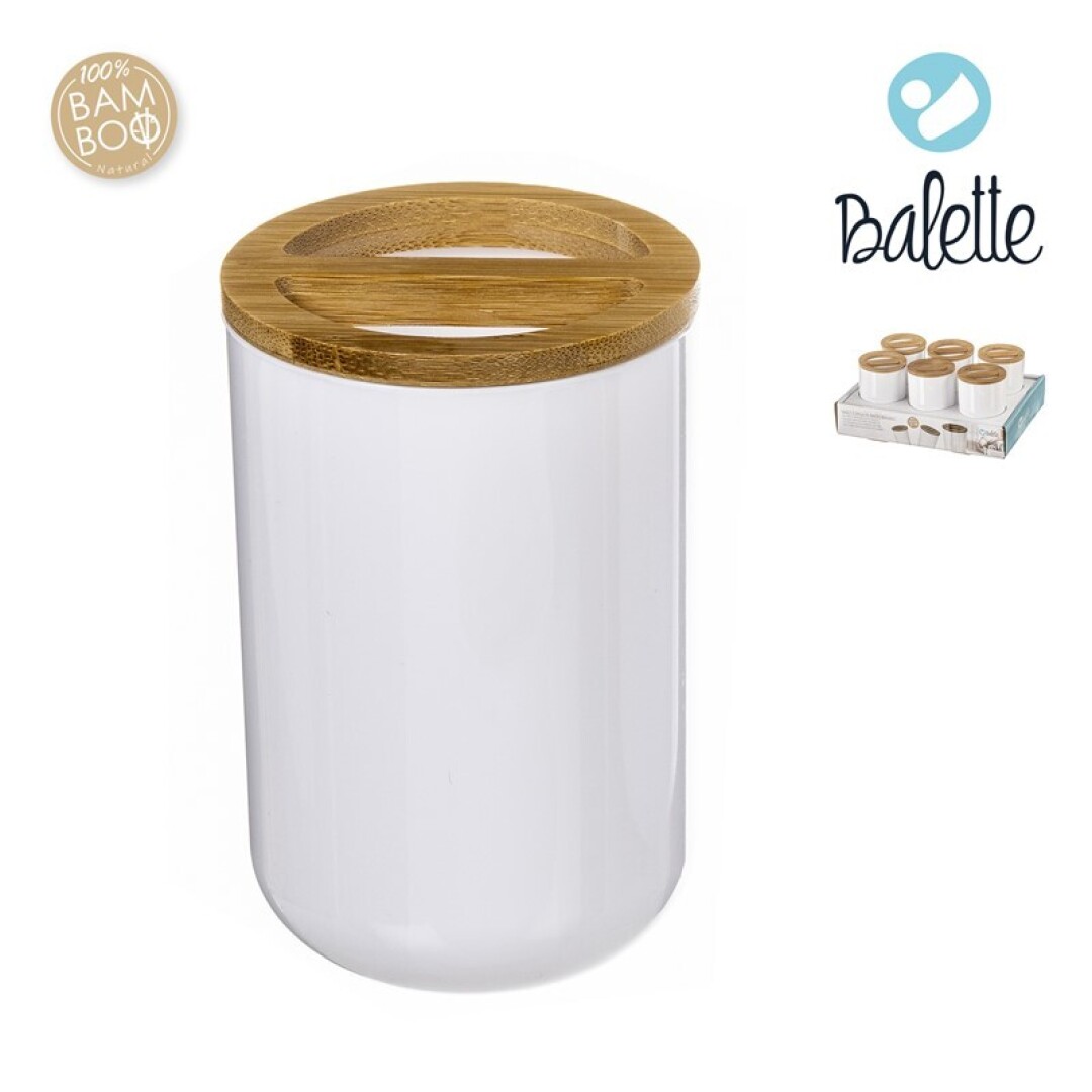 SOPORTE CEPILLO DIENTE C/BAMBU BCO 902000