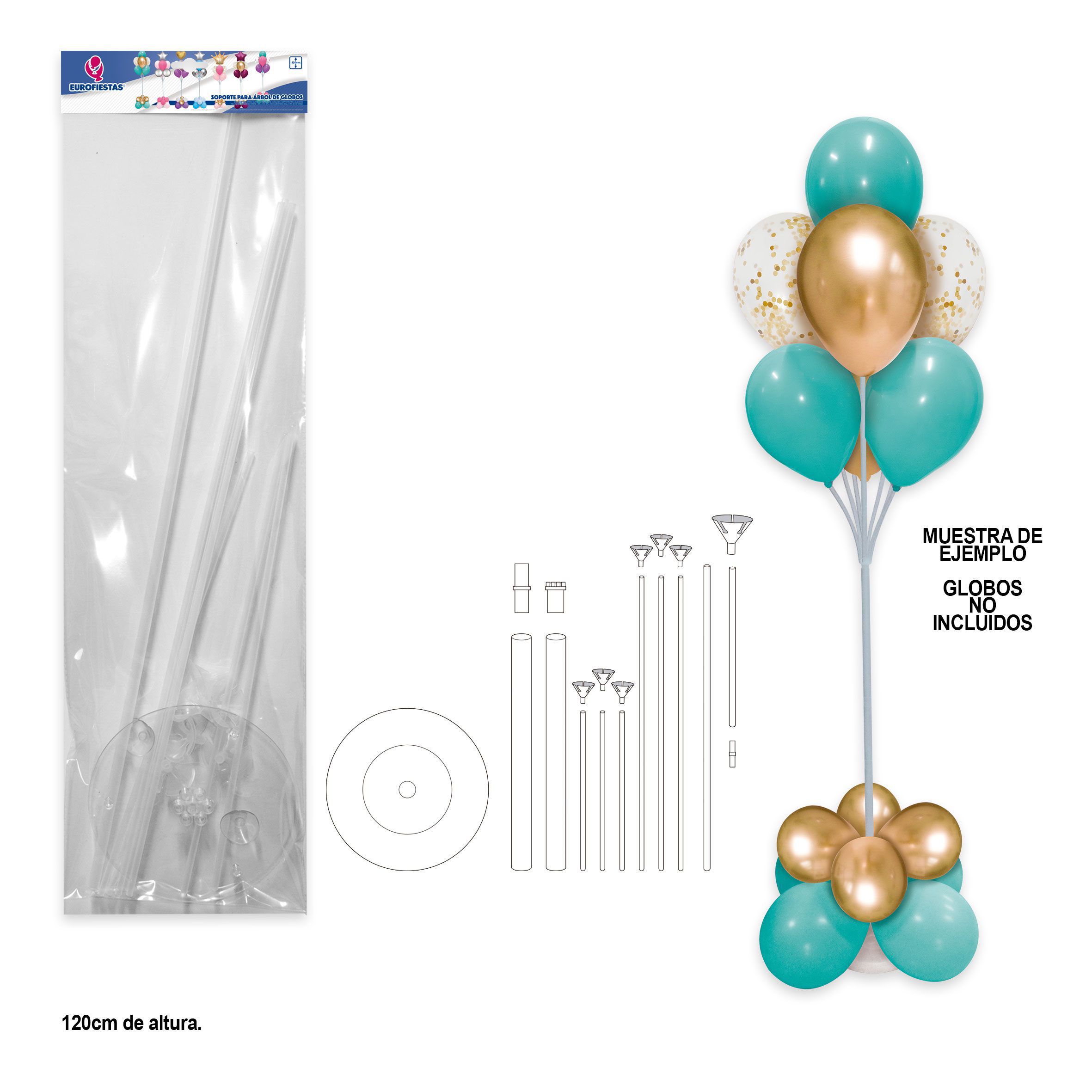 SOPORTE PARA ARBOL GLOBOS 120CM 905700