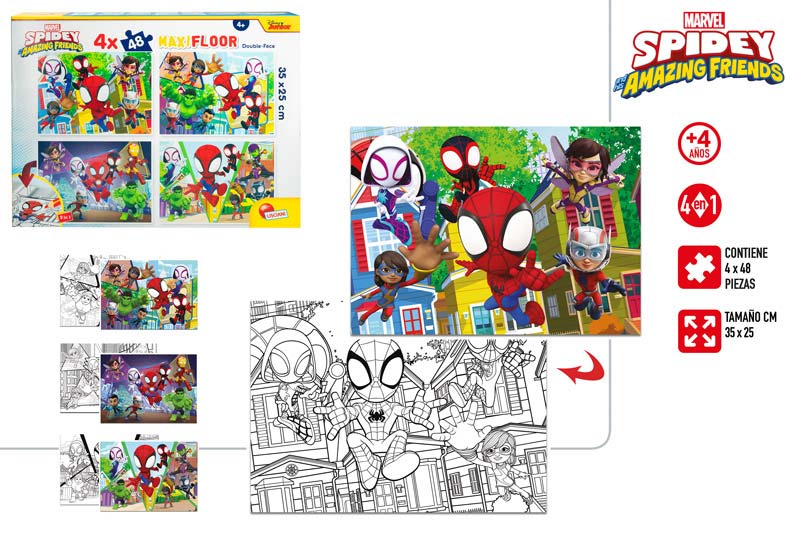 SPIDE PACK 4 PUZZLE DOBLE CARA 908400
