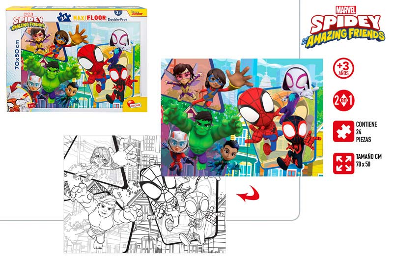 SPIDEY PUZZLE DOBLE CARA 70X50CM 9082500