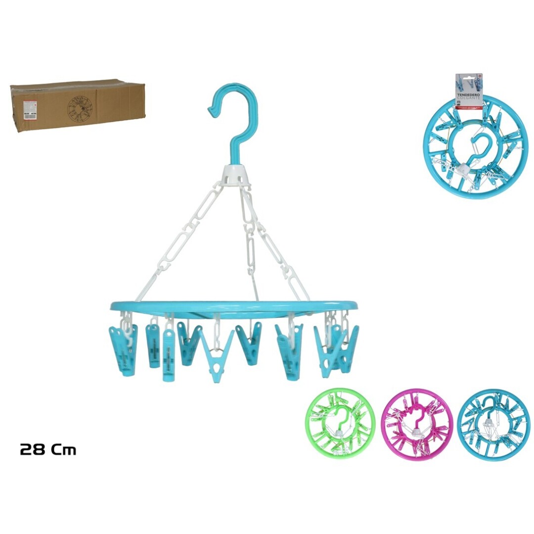 TENDEDERO COLGANTE 28CM 13PINZAS 9013500