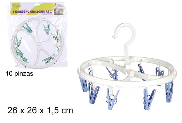 TENDEDERO GIRATORIO 10PINZAS 26CM 901400