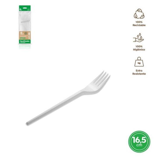 TENEDOR BLANCO 16.5CM 100U 9012000