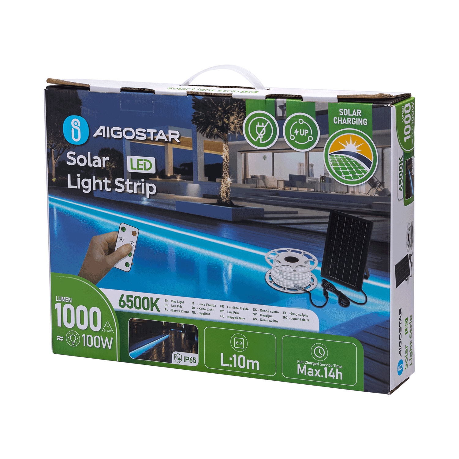 TIRA LUZ SOLAR LED 20M 200W 2700K 974800
