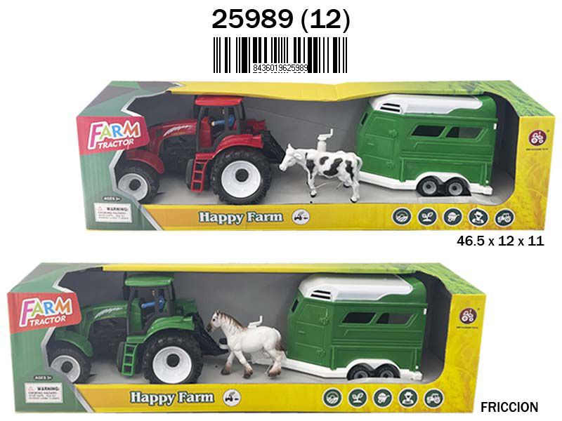 TRACTOR FRICCION C/REMOLQUE Y ANIMAL 905300