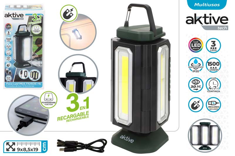 TRIPLE FOCO LED EXTERIOR USB 9208500