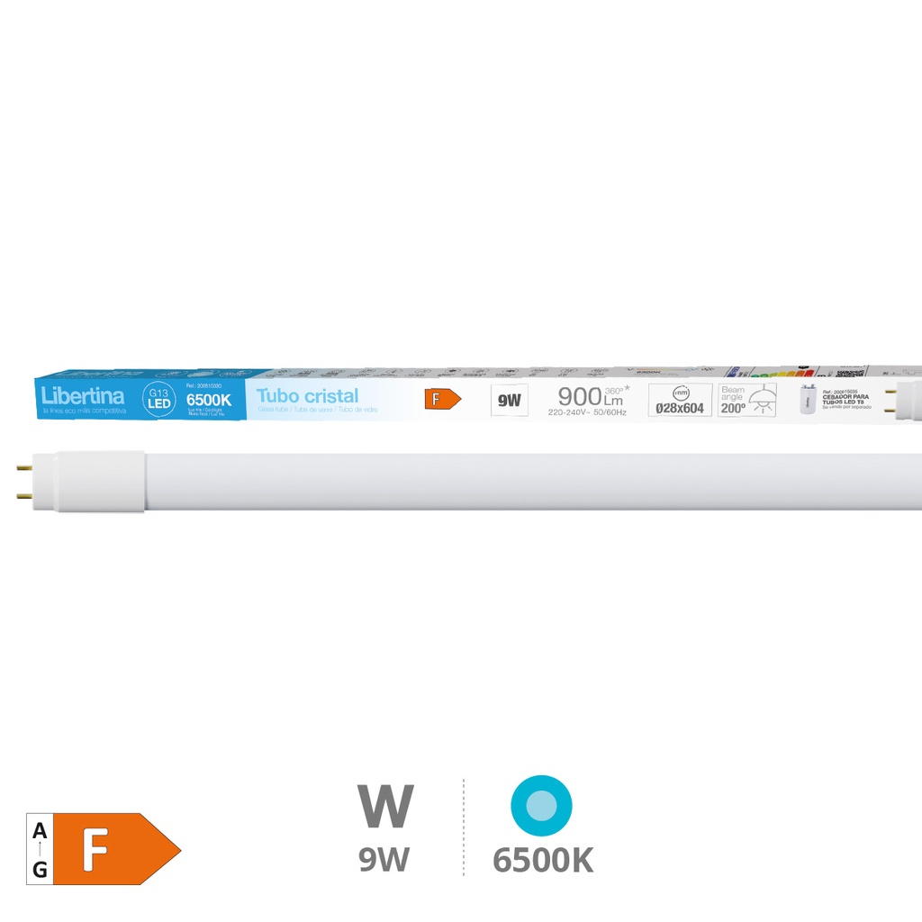 TUBO LED 60CM 9W 6500K 902400