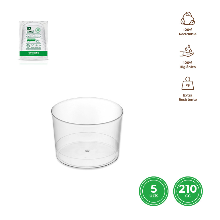 VASO CHIQUITO 210CC  5UD 900800